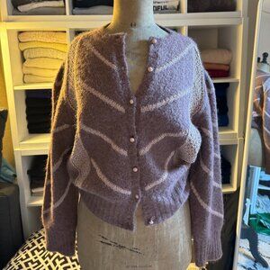 Pink and glittery knit cardigan